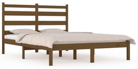 3103646 vidaXL Cadru de pat, maro miere, 120x200 cm, lemn masiv de pin