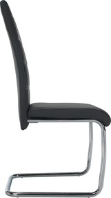 Scaun dining, gri închis / cusătură deschisă, ABIRA NEW