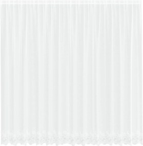 vidaXL Cortină din Dantelă cu perdele Alb 245 x 400 cm Poliester