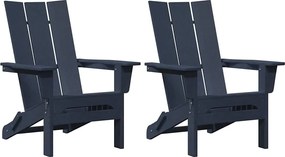 vidaXL Scaun pentru Grădină 2 pcs Bleumarin 80.5 x 74.5 x 92 cm