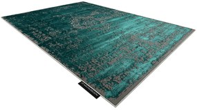 Covor DE LUXE modern 2083 ornament vintage - structural verde / gri - SECUNDAR-COTATI PRODUSUL