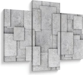 Tablou - Abstracție cu faianță de beton (90x60 cm)
