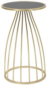Masuta auxiliara aurie din metal, ∅ 35 cm, Flush Mauro Ferretti