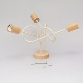 Lustră aplicată OXFORD, 3xE27/15W/230V, pin/crem