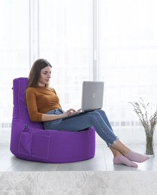 Fotoliu puf pentru grădină EVA Sport - Purple