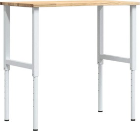 vidaXL Banc lucru 100x60x(71,5-98) cm lemn masiv stejar