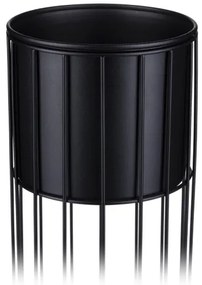 Ghiveci metalic de flori LOFT 55x20 cm negru