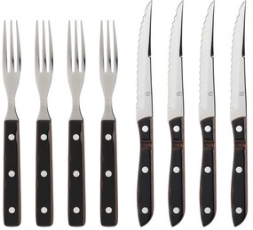 Tacâmuri negre-argintii din oțel inoxidabil 8 buc. Old Farmer Classic – Gense