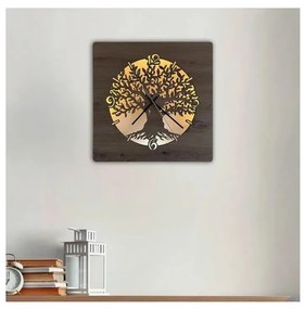 Li-Go 23537/DUB2 - Ceas LED reglabil, LED/10W/5V, 20000 mAh, 42x42 cm, stejar + telecomandă