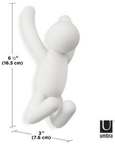 Cârlige 3 buc. de montat pe perete din plastic Buddy – Umbra