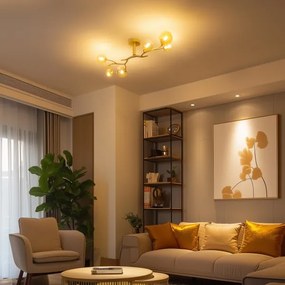 Lustră LED aplicată Brilagi MISTEL 6xG9/3W/230V auriu