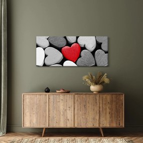 Tablou cu inimioare din lemn (120x50 cm)