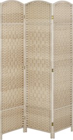 HOMCOM Paravan interior din lemn 3 panouri separator de cameră pliabil pentru living dormitor 135 x 180 cm stejar | Aosom Romania