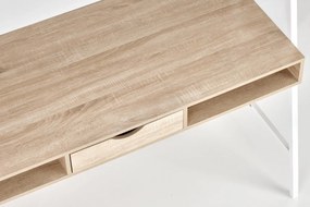 Masa de birou B48 stejar sonoma/alb L139 cm