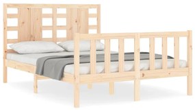 3192811 vidaXL Cadru de pat cu tăblie, 120x200 cm, lemn masiv
