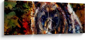 Tablou - Urs,pictură (cu ceas) (90x30 cm)
