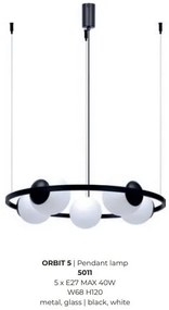 Lustra suspendata cu 5 surse de lumina ORBIT