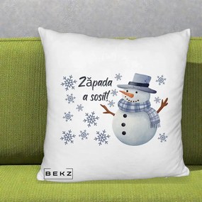 Perna Decorativa Zapada a Sosit Om de Zapada, 40x40 cm, Alb Pufos, Husa Detasabila, Perna Inclusa, BEKZ®