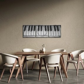 Tablou - Pian (cu ceas) (90x30 cm)
