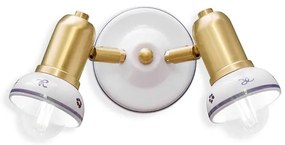 Aplica cu 2 spoturi realizata manual din ceramica SAVONA
