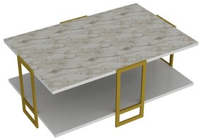 Măsuță de cafea Polka White and Gold