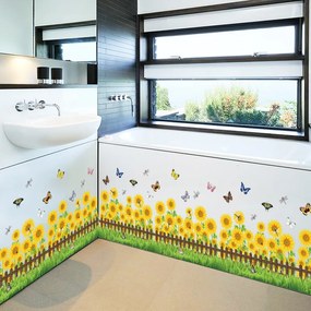 Sticker Floarea Soarelui perete / geam