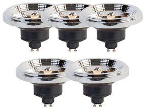 Set de 5 becuri LED GU10 cu 3 trepte de reglare a intensității luminii de la cald la rece AR111 11W 620lm 2000-3000K