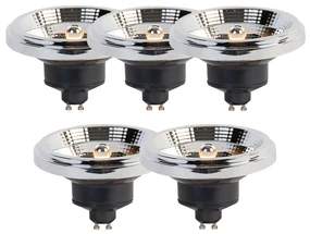 Set de 5 becuri LED GU10 cu 3 trepte de reglare a intensității luminii de la cald la rece AR111 11W 620lm 2000-3000K