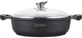 Cratiță marmorată antiaderentă cu capac 34 cm, 7L – Royalty Line RL-BR34CM, compatibilă cu toate plitele