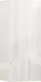 HOMCOM Dulap de Baie Suspendat cu Ușă Fără Mâner, 2 Rafturi Reglabile din Sticlă, Mobilier Suspendat Multifuncțional, 30x23,4x71,2 cm, Alb Lucios | Aosom Romania