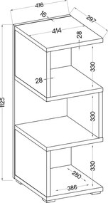 Biblioteca 41.6x112.5x29.7 cm, Mori, ADRK Furniture (Culoare: Sonoma / Sonoma)