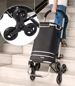Carucior cumparaturi  Stairs Climber pliabil husa detasabila 3 roti  Metal/Poliester Negru