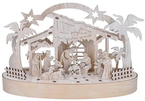 Decorațiune LED de Crăciun Solight 1v275 LED/2xAA/alb cald scena nașterii