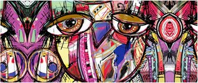 Tablou - Artă stradală - bufniță (120x50 cm)