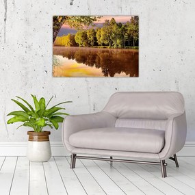 Tablou pe sticlă - După râu (70x50 cm)
