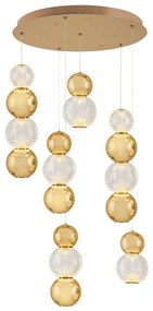 Lustră suspendată pe cablu CREMONA LED/34W/230V 3000K, aurie