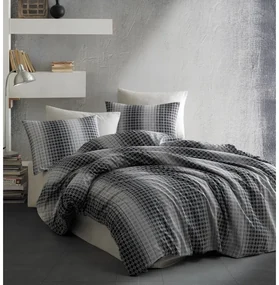 BedTex Lenjerie de pat din bumbac Oberon gri, 220x 200 cm, 2 bucăți 70 x 90 cm