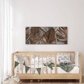 Tablou - Frunze de palmier acvarel (120x50 cm)