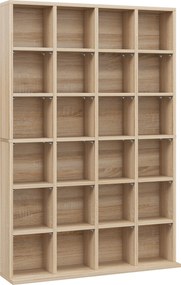 Homcom Mobila Biblioteca de Perete 24 Compartimente Inaltime Reglabila | Aosom Romania