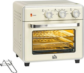 HOMCOM Mini Cuptor 5-in-1, Capacitate 20 L, 1400W, 1 Grătar, 1 Tavă, Timer 60 Min | Aosom Romania