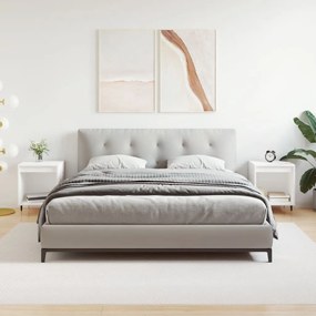 vidaXL Noptiere, 2 buc., alb, 40x35x50 cm, lemn compozit