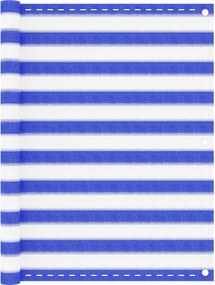 vidaXL Paravan de balcon, albastru și alb, 120x400 cm, HDPE