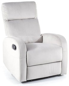 Scaun rabatabil Olimp Velvet, gri deschis
