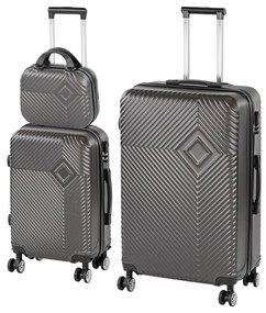TraveLux Pro XVI gurulós bőrönd szett szürke