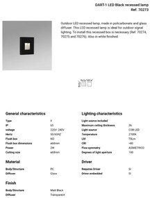 Spot LED de exterior IP65 iluminat ambiental DART-1 Black
