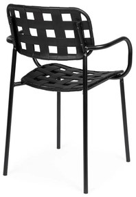 Scaune de grădină negre 4 buc. din metal Clover – Bizzotto