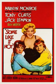 Reproducere Some Like it Hot, Ft. Marilyn Monroe (Vintage Cinema / Retro Movie Theatre Poster / Iconic Film Advert), (26.7 x 40 cm)