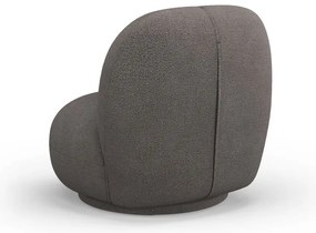 Fotoliu gri cu tapițerie din stofă bouclé Chuck – Micadoni Home