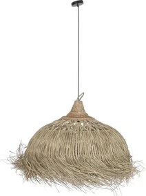 Lustră suspendată din fibre naturale cu franjuri, 75x45x95 cm, „Sorrento"