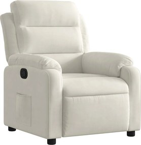 vidaXL Fotoliu rabatabil, crem, catifea